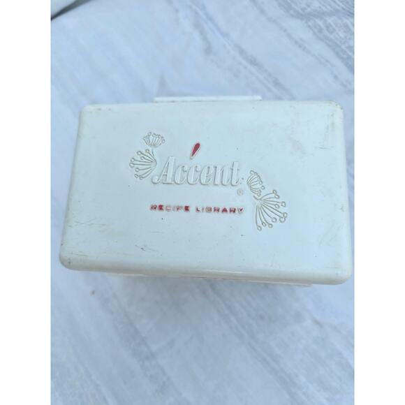 Vintage Mid-century Accent Recipe Library recipe box full set with recipes - Picture 3 of 8